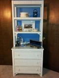 Wicker small chest with hutch top from House of Bedrooms