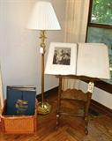 Vintage Baker Library/Music Stand 
Vintage "The Masterpieces of Italian Art" books