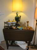 Rare Heywood Wakefield drop leaf tea cart, in Excellent condition.
