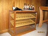 Vintge pipes, accessories and display case.