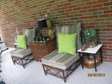 A pair of matching Ficks Reed Co. Bamboo chairs.