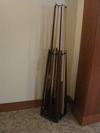 Ques and rack to go with the Pool Table.