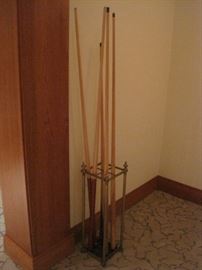 More Ques and rack to go with the Pool Table.