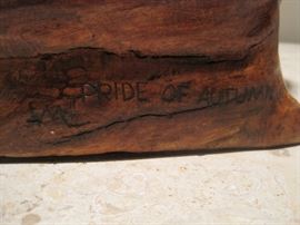 Native American Carving "Pride Of Autumn".