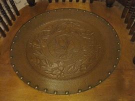 Vintage Rocker with leather seat.