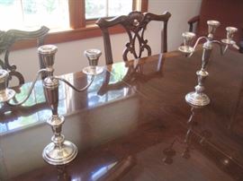 Sterling Candelabras.