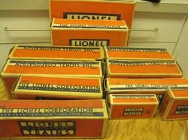Boxes for the Lionel Train set.