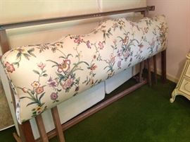 King padded floral headboard