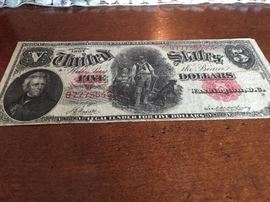 Who's on the 5 dollar bill today ? In 1907 it was Jackson .