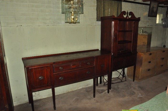 Federal Style Sideboard and China Cabinet.