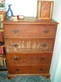 Vintage Chest of Drawers with interesting sections inside.  Needs a little TLC but it is a good piece of furniture.