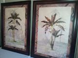Framed and Matted Palm Tree Pictures