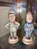 Vintage Plaster Laurel and Hardy Dolls