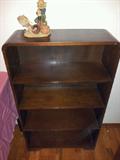 Vintage Book case.  Vintage troll/gnome piece.