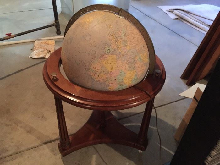 Mid Century Lighted Globe