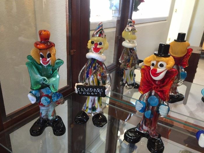 Murano Glass Clowns from the 1970's