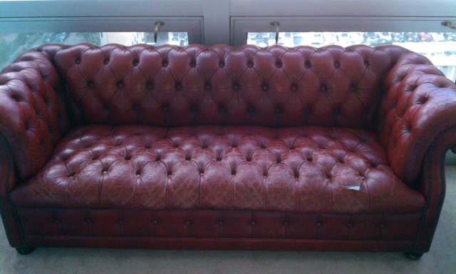 Red Chesterfield Sofa (Circa 1920)