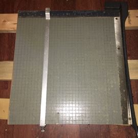 Large 18" square vintage paper cutter.
