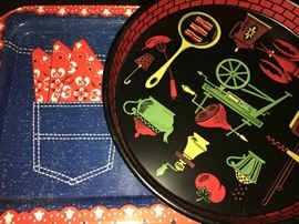 Vintage metal trays.