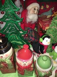 Vintage and contemporary holiday décor.