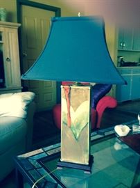 Harry Hearne of Brasstown, NC - Ceramic lamp, valued at $250. Starting bid $125.