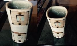 John Vasquez wheel thrown, salt fired tumbler. Valued at $30. Starting bid $15. OBO