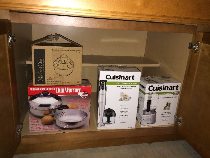 Cuisinart appliances, brand new in box