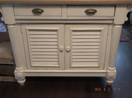 White Wood island with Butcher block top $1000.00 not 50 off