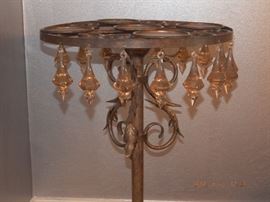 Top of stand with crystals