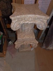 Two plaster pedal stools $30.00 