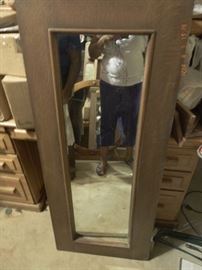 4 ft tall mirror with solid wood frame $ 25.00 very heavy