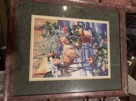 Framed print $ 50.00 Gorgeous heavy frame 