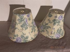 Flower print lamp shades medium sized $ 10.00