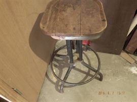 Antique Artist stool iron legs very heavy $ 50.00