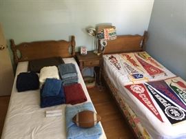 Twin beds and nightstand