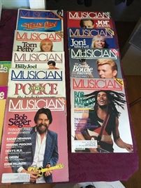 Vintage musician magazines