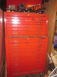MAC TOOL CABINET. ALSO LARGE SNAP-ON CABINET