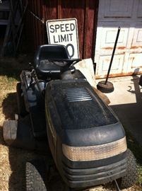 RIDER MOWER WITH TRAILER & GRASS CATCHER