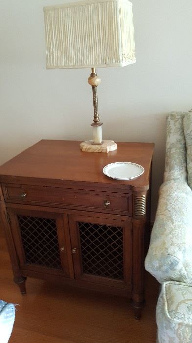 One of a pair of end tables