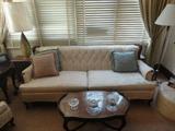 Elegant Mid Century Sofa, Custom Made.