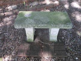 Concrete garden bench