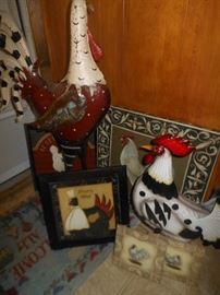 Just a sample of the rooster & chicken items