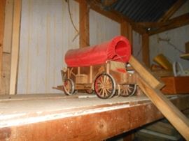 Old covered wagon
