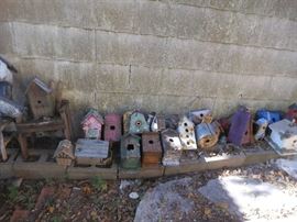 Some of the many bird houses