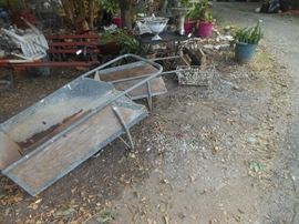 2 vintage yard carts