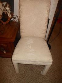 Cream fabric  decorator chair