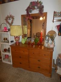 Another lovely dresser & mirror/satin glass items
