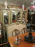 French Armoire with Matching Bed, Dining Table with 6 Chairs, Italian Centerpiece