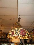 ONE OF MANY PERIOD LEADED GLASS HANGING DOMES. SALE PRICES RANGING FROM $300.00 TO $1500.00