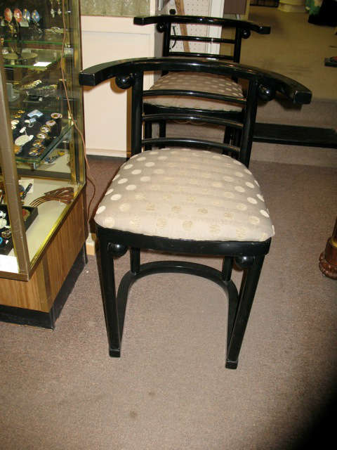 SET OF 6 JOSEPH HOFFMANN DESIGN ARMED CHAIRS FOR THORNET  SALE PRICE $750.00 FOR ALL
